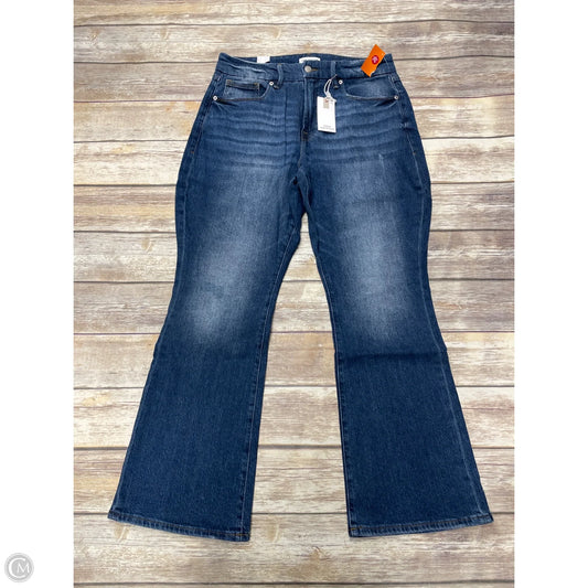 Jeans Boot Cut By Good American In Blue Denim, Size: 10