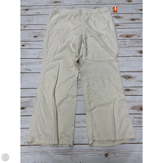 Pants Linen By Cme In Cream, Size: 1x