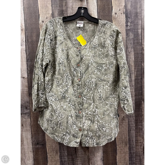 Top Long Sleeve By Columbia In Green, Size: Xl