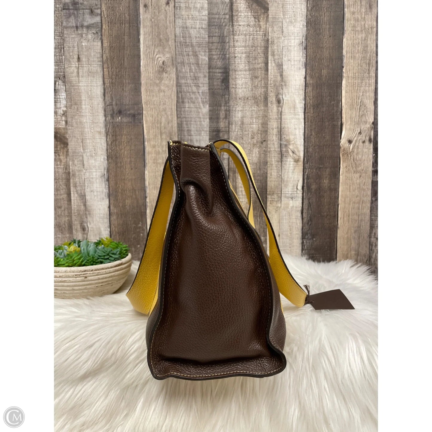 Handbag Leather By Cmb, Size: Large