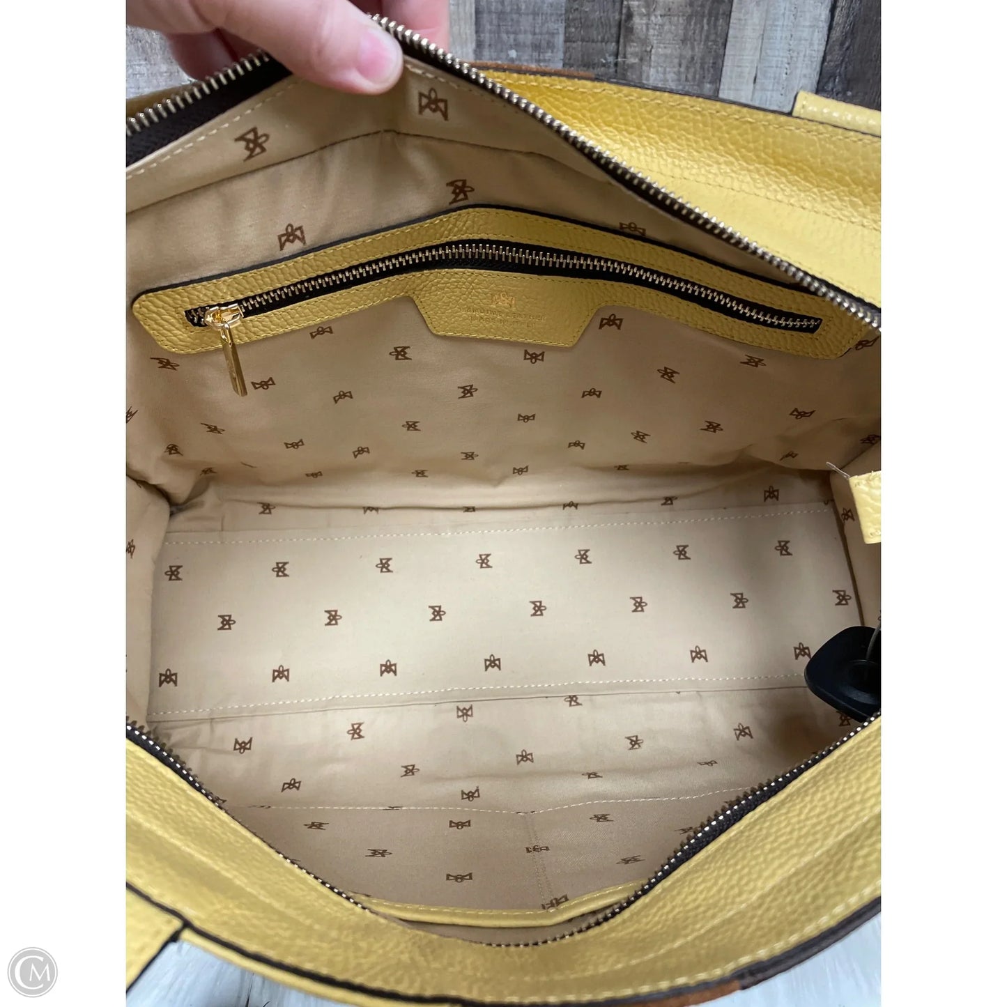 Handbag Leather By Cmb, Size: Large