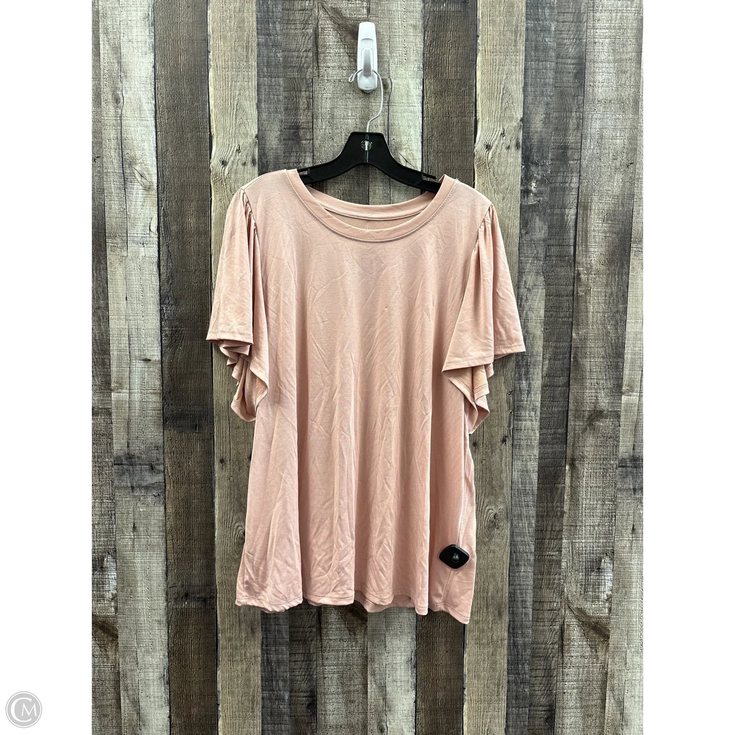 Top Short Sleeve By Maurices In Peach, Size: 1x