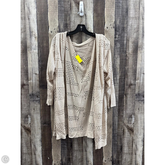 Cardigan By Shein In Beige, Size: 3x