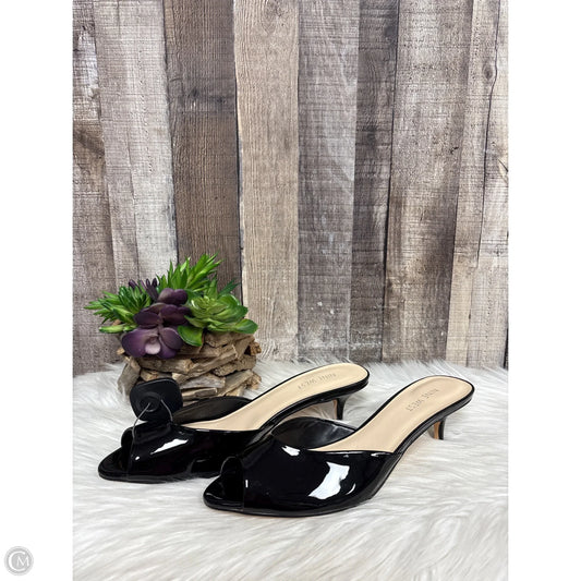 Sandals Heels Kitten By Nine West In Black, Size: 10