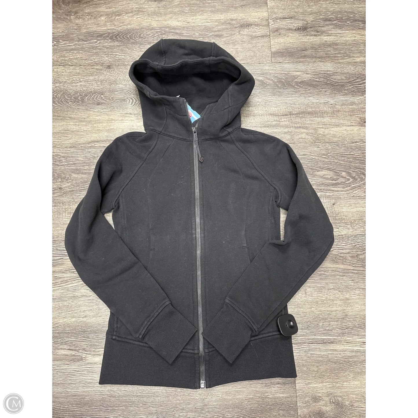 Athletic Jacket By Lululemon In Black, Size: 4