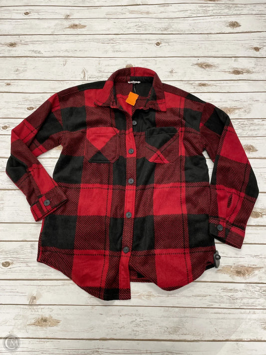 Jacket Shirt By Maurices In Plaid Pattern, Size: M