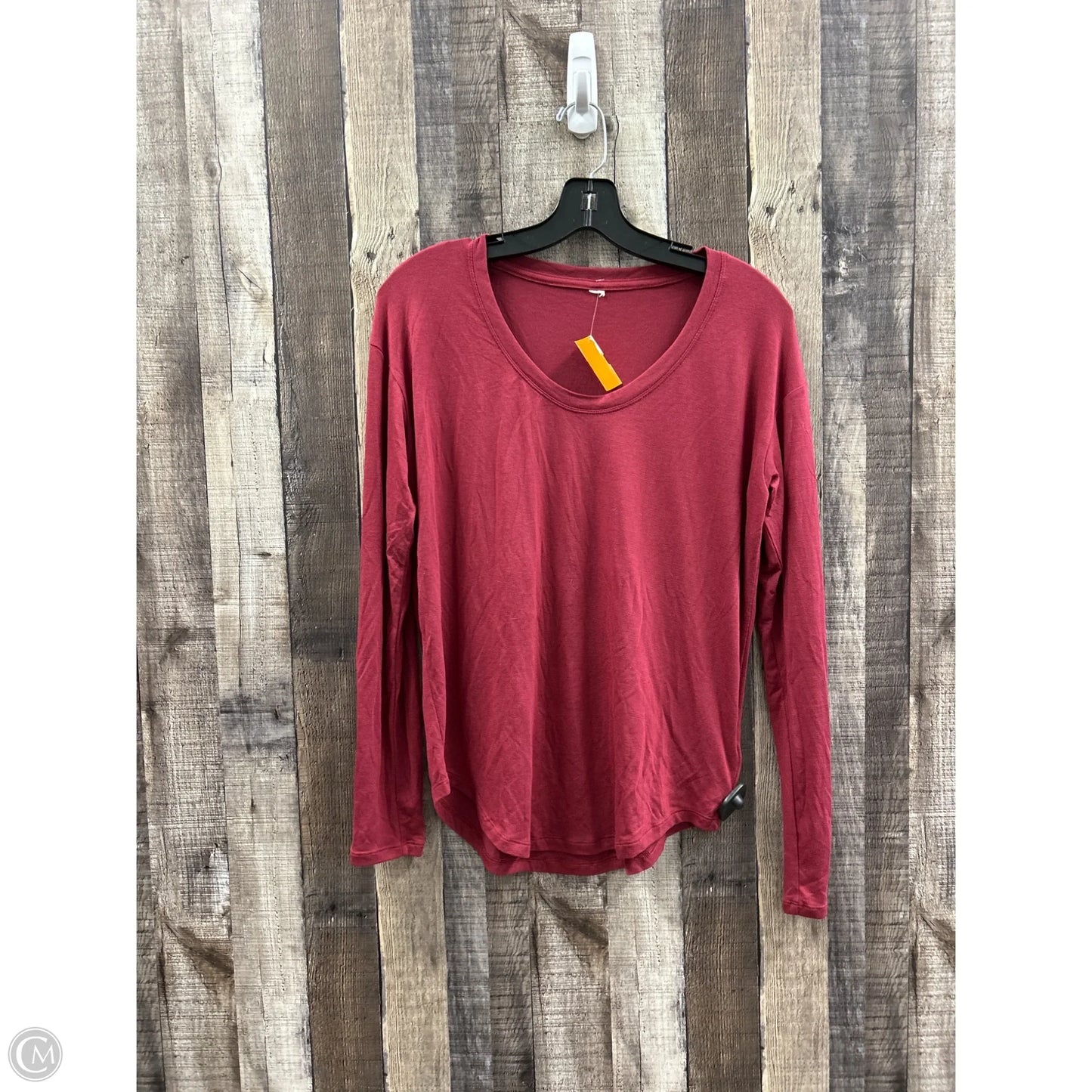 Athletic Top Long Sleeve Collar By Athleta In Red, Size: S