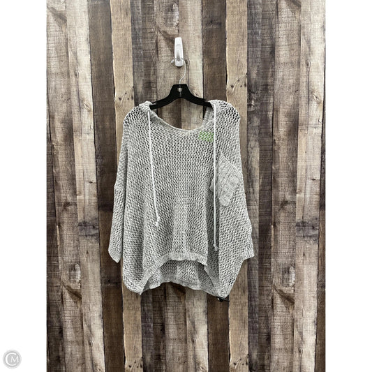 Sweater Short Sleeve By Pol In Grey, Size: L