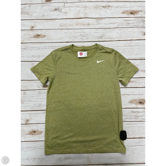 Athletic Top Short Sleeve By Nike In Green, Size: Xs