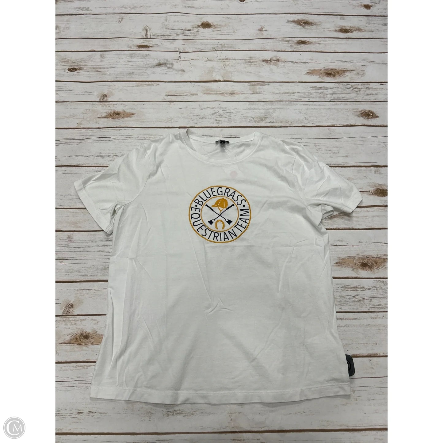 Top Short Sleeve By Express In White, Size: M