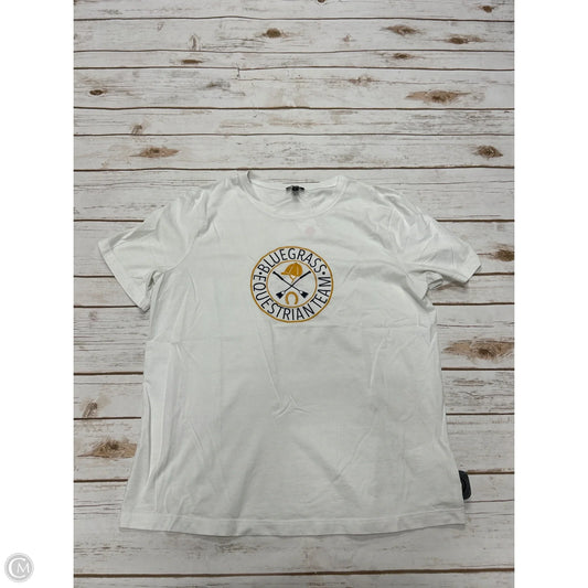 Top Short Sleeve By Express In White, Size: M