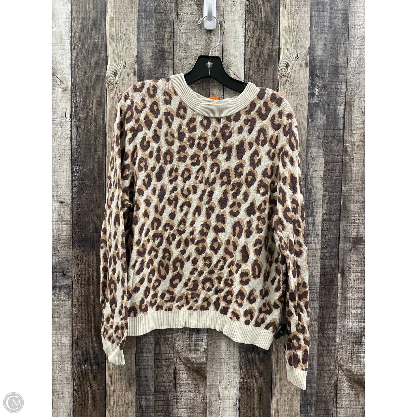 Sweater By A New Day In Leopard Print, Size: L