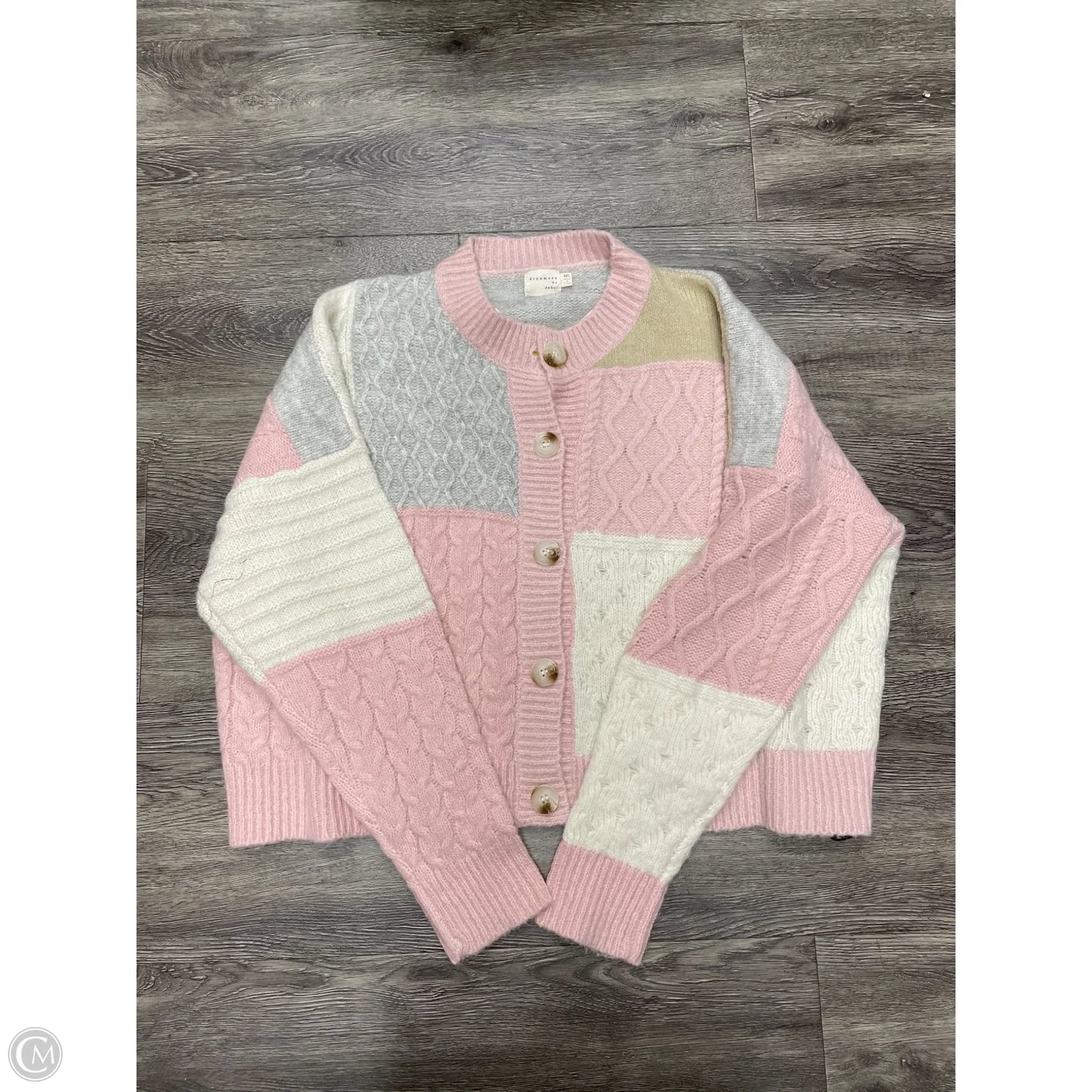 Sweater Cardigan By Clothes Mentor In Multi-colored, Size: M