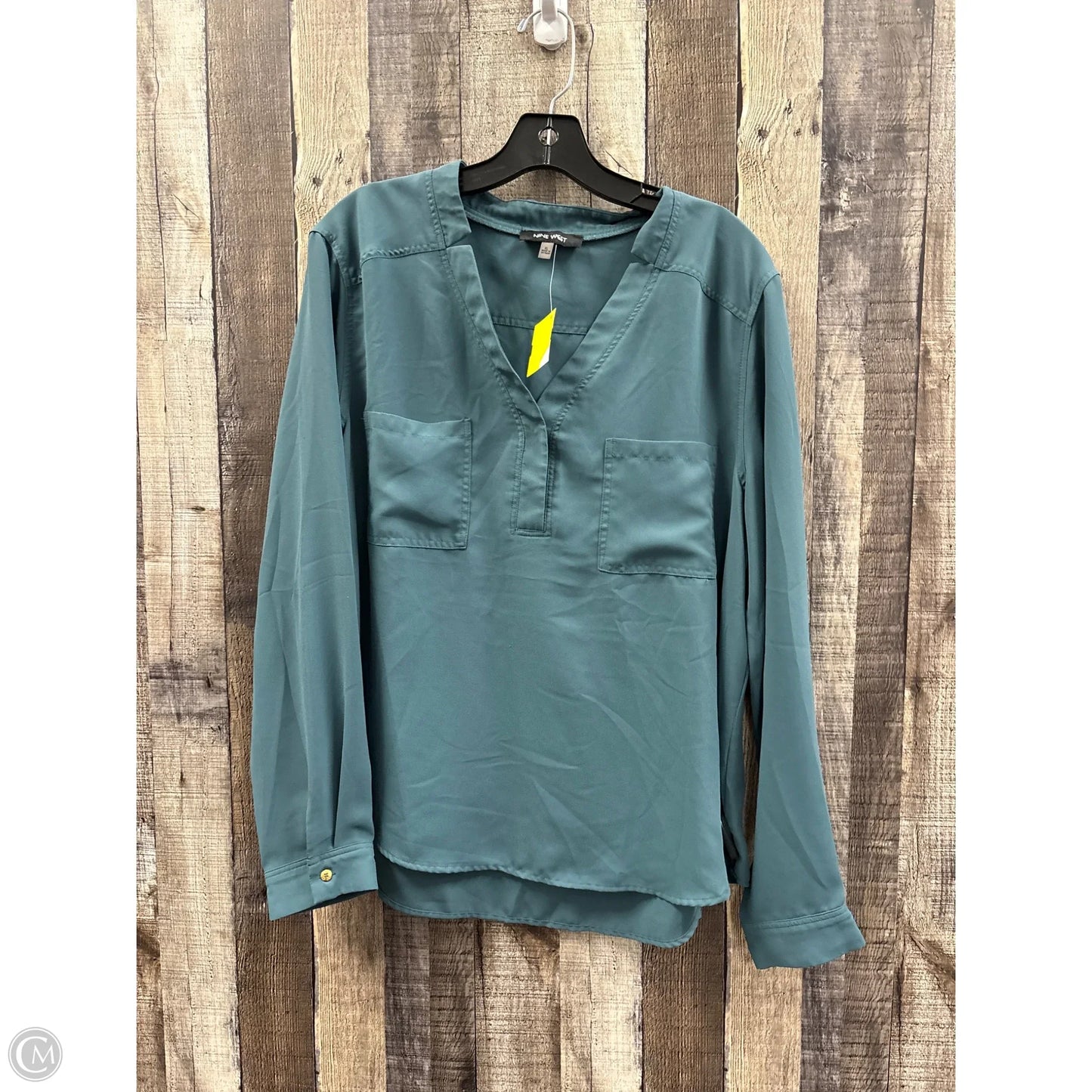 Top Long Sleeve By Nine West In Green, Size: Xl