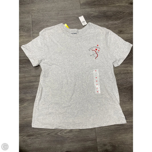 Top Short Sleeve By Old Navy In Grey, Size: M