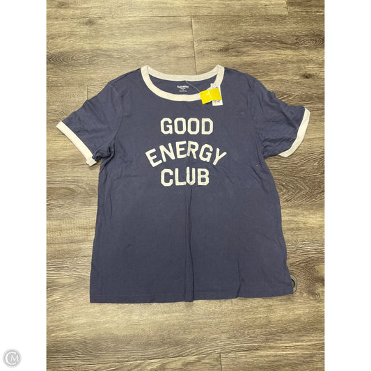 Top Short Sleeve By Old Navy In Navy, Size: M
