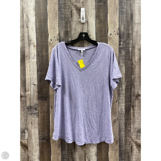 Top Short Sleeve By Jessica Simpson In Purple, Size: Xl
