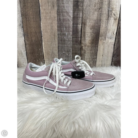 Shoes Sneakers By Vans In Pink, Size: 8.5