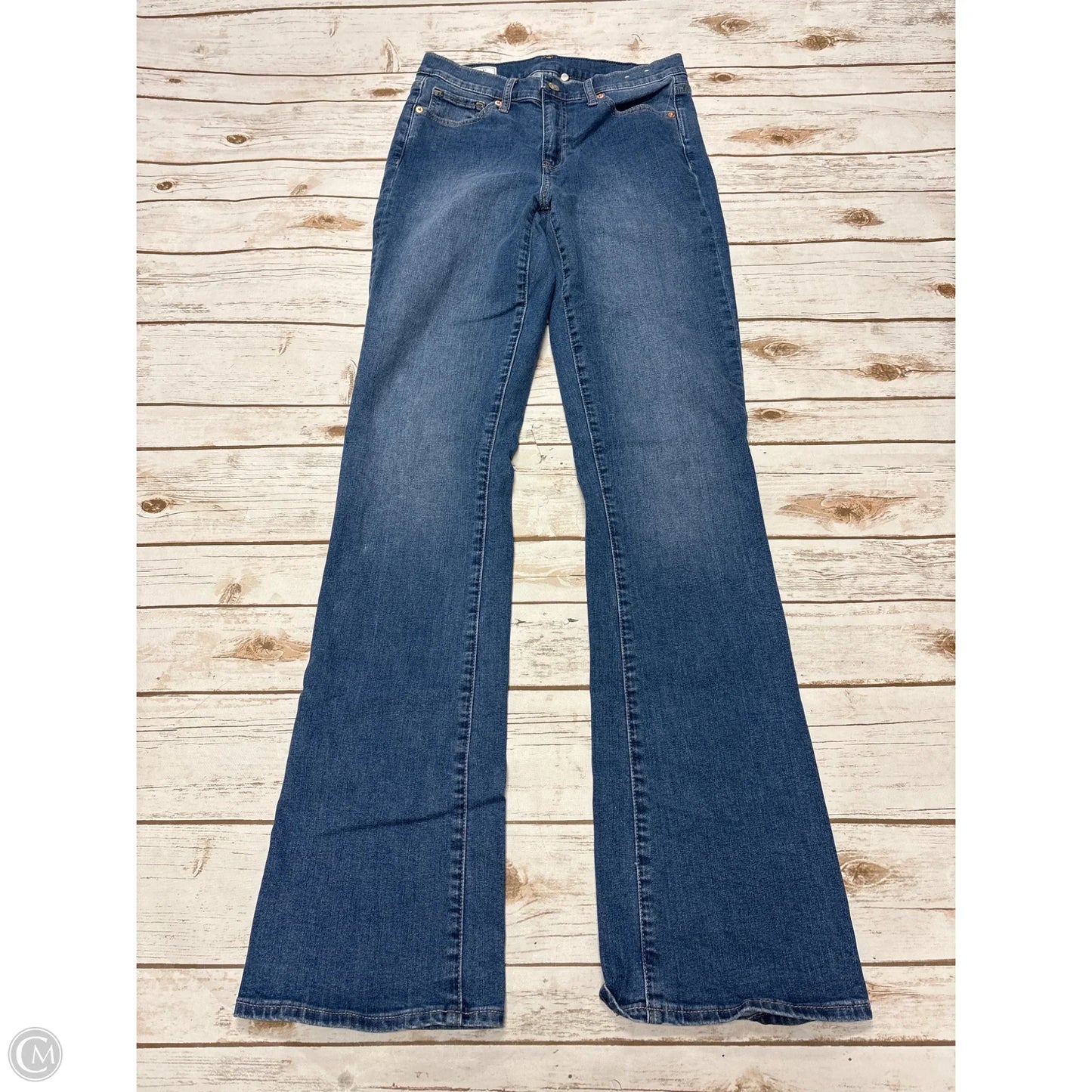 Jeans Flared By Gap In Blue Denim, Size: 8l