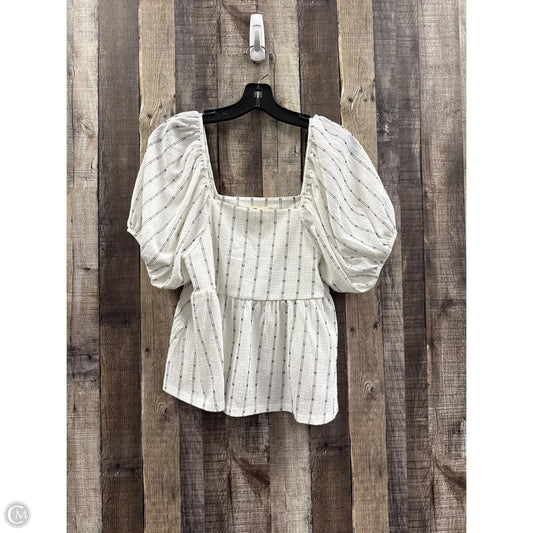 Top Short Sleeve By Madewell In Striped Pattern, Size: S