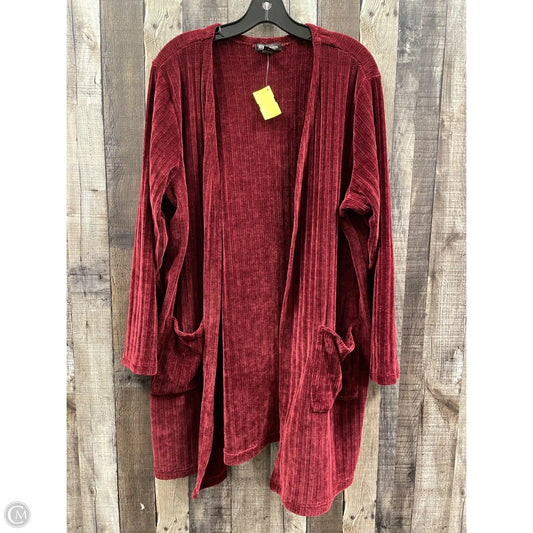 Sweater Cardigan By By Design In Red, Size: 1x