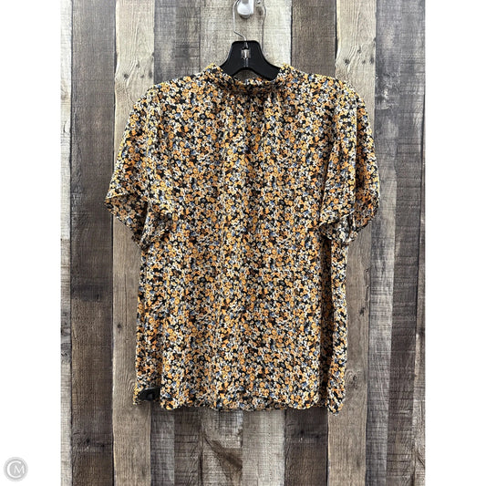 Top Short Sleeve By Ann Taylor In Floral Print, Size: M