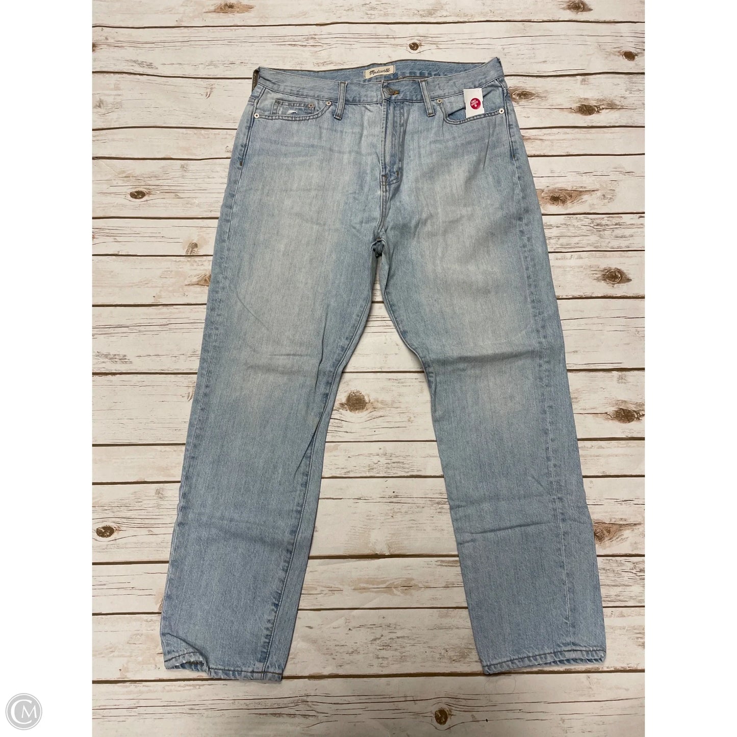 Jeans Straight By Madewell In Blue Denim, Size: 14