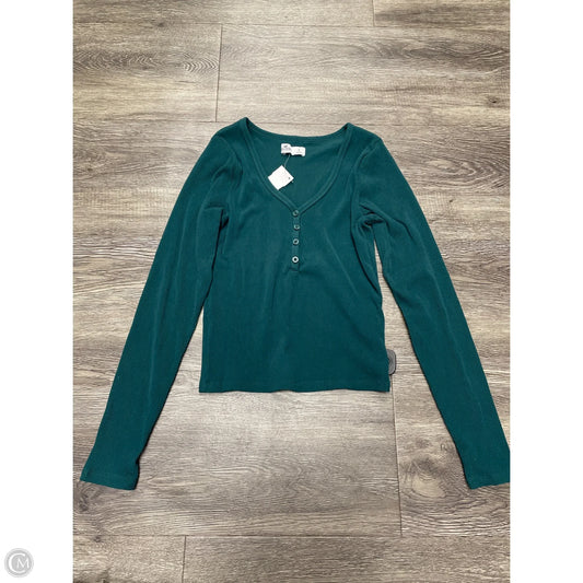 Top Long Sleeve By Hollister In Green, Size: S