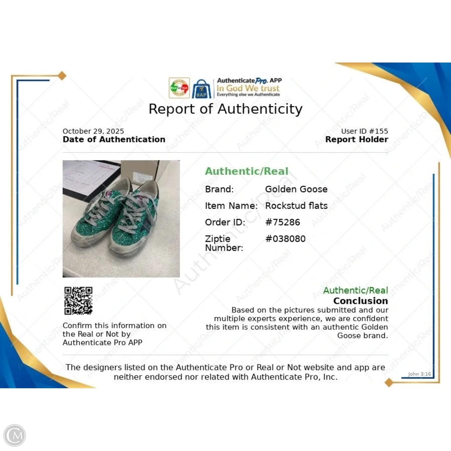 Shoes Luxury Designer By Golden Goose In Green, Size: 5.5