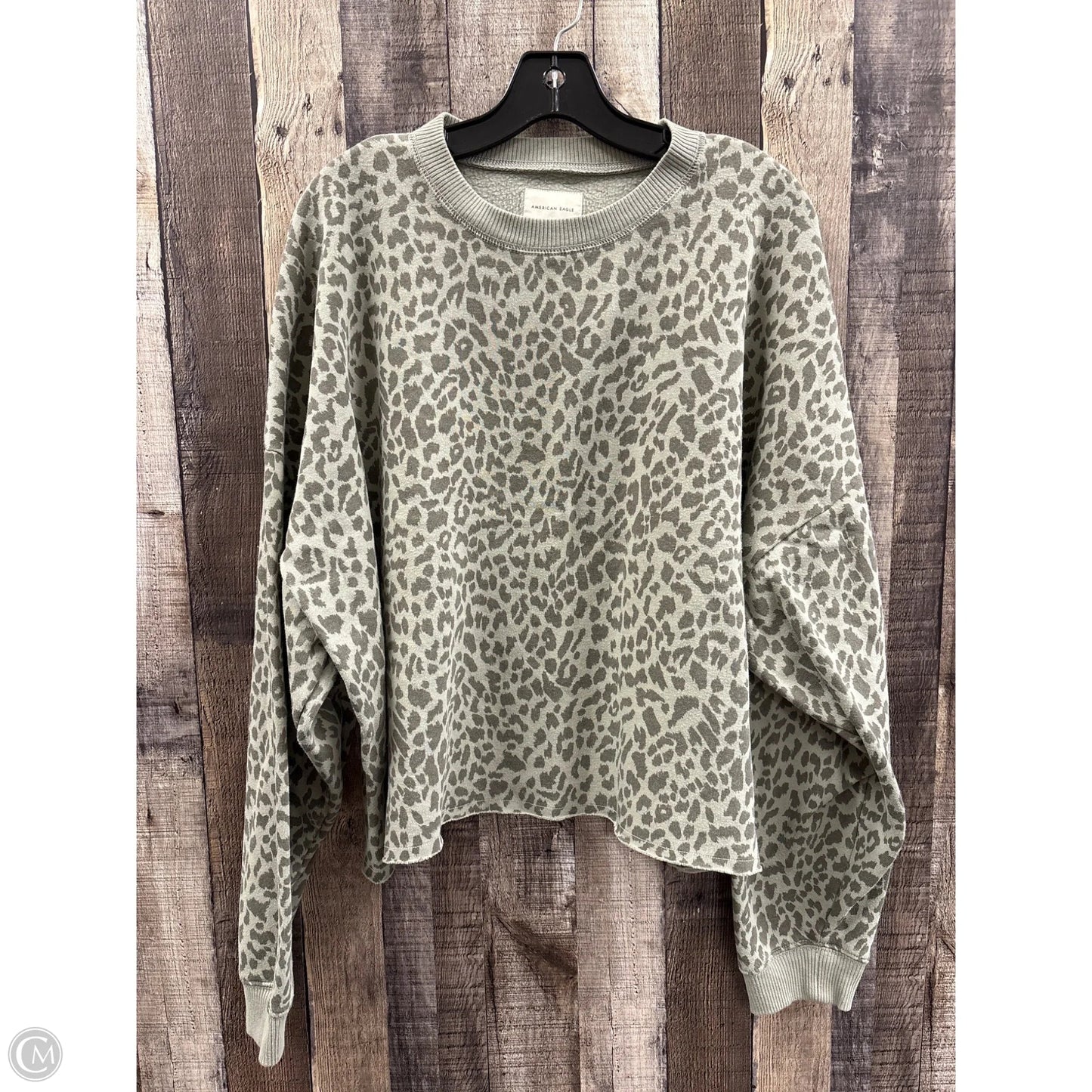 Sweatshirt Collar By American Eagle In Green, Size: Xxl