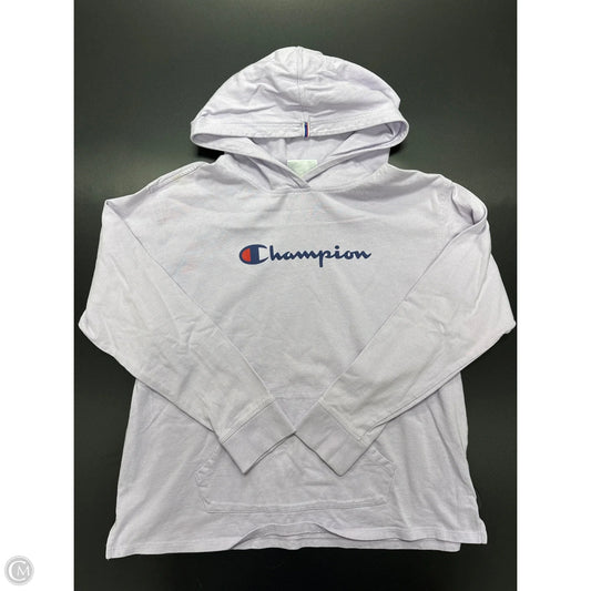 Athletic Sweatshirt Hoodie By Champion In Purple, Size: L