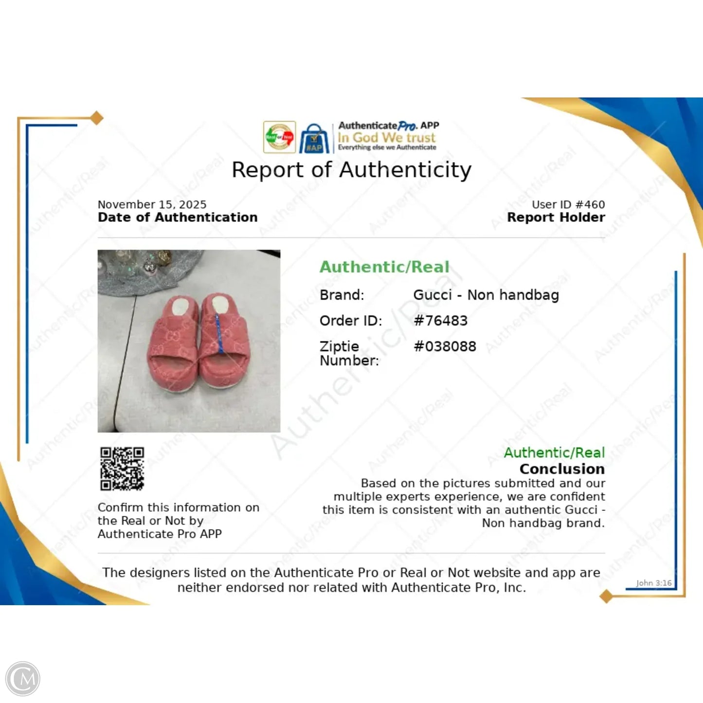 Slippers Luxury Designer By Gucci In Pink, Size: 6