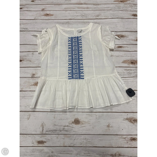 Top Short Sleeve By J. Crew In White, Size: 2