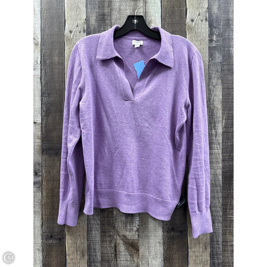 Top Long Sleeve By J. Crew In Purple, Size: S