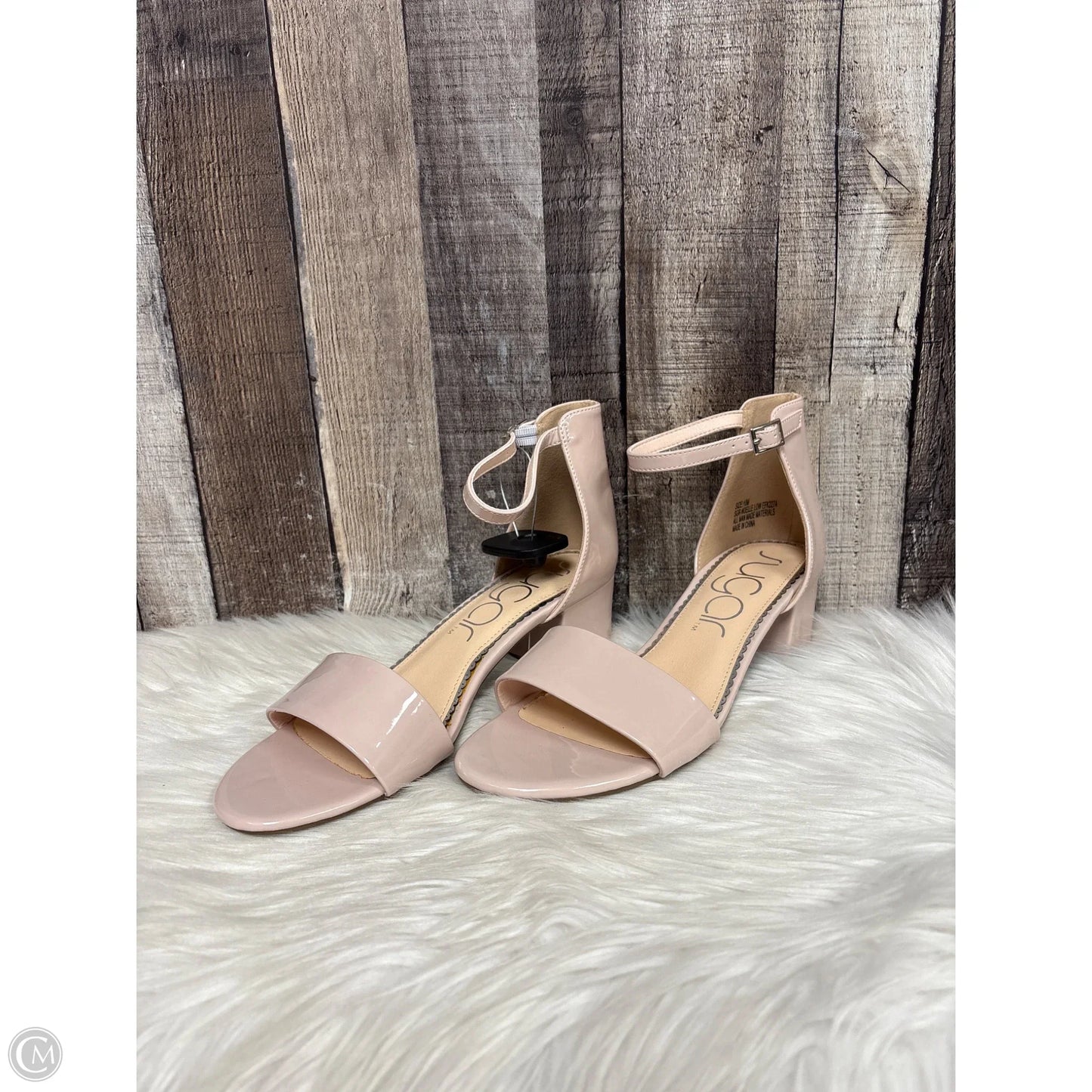 Sandals Heels Block By Sugar In Tan, Size: 10