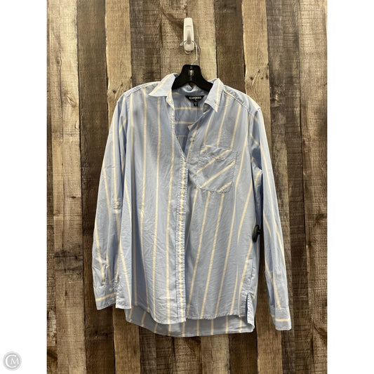 Top Long Sleeve Basic By Express In Striped Pattern, Size: M