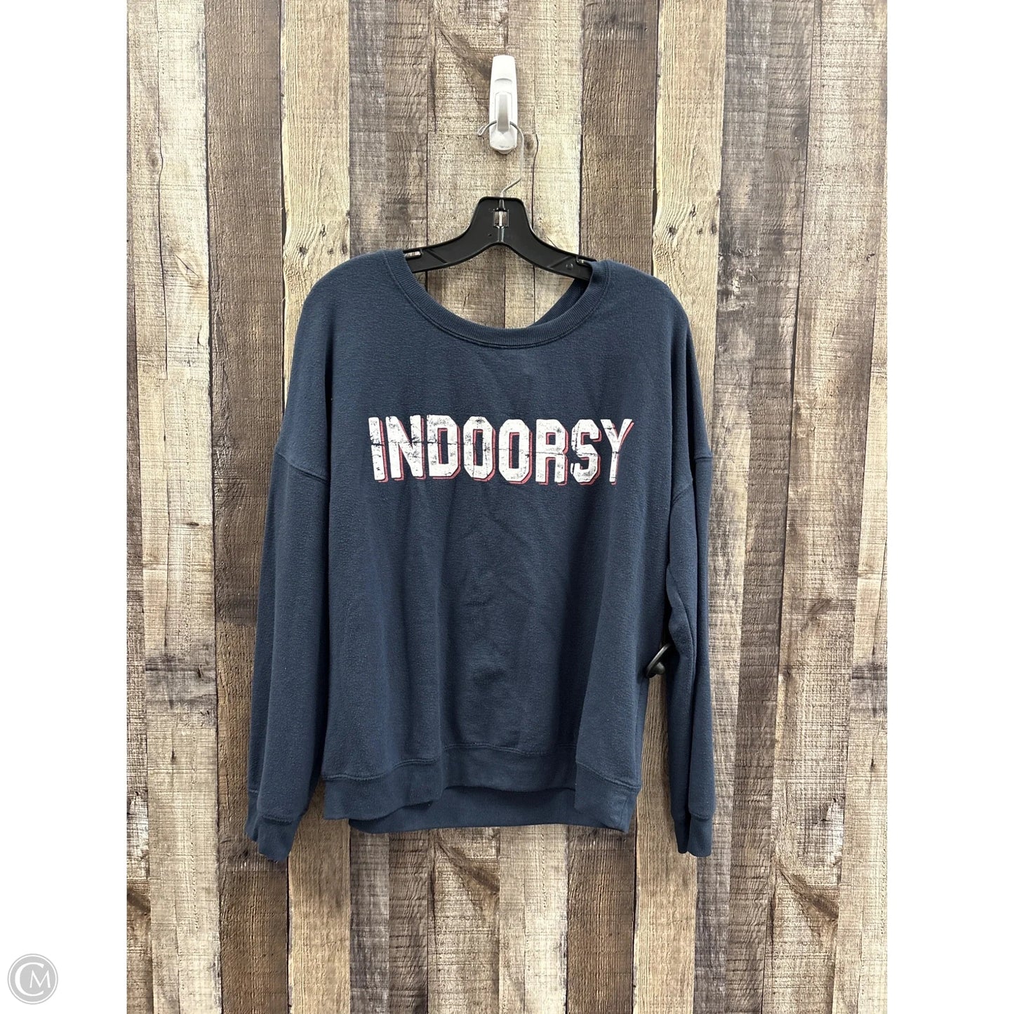 Sweatshirt Crewneck By Zoe And Liv In Navy, Size: L