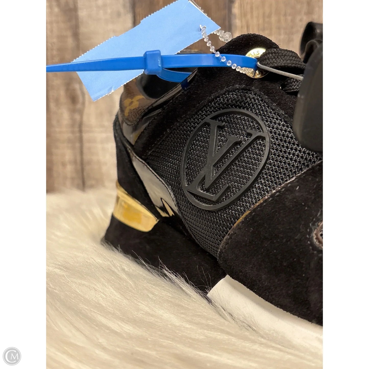 Shoes Luxury Designer By Louis Vuitton In Black & Brown, Size: 7