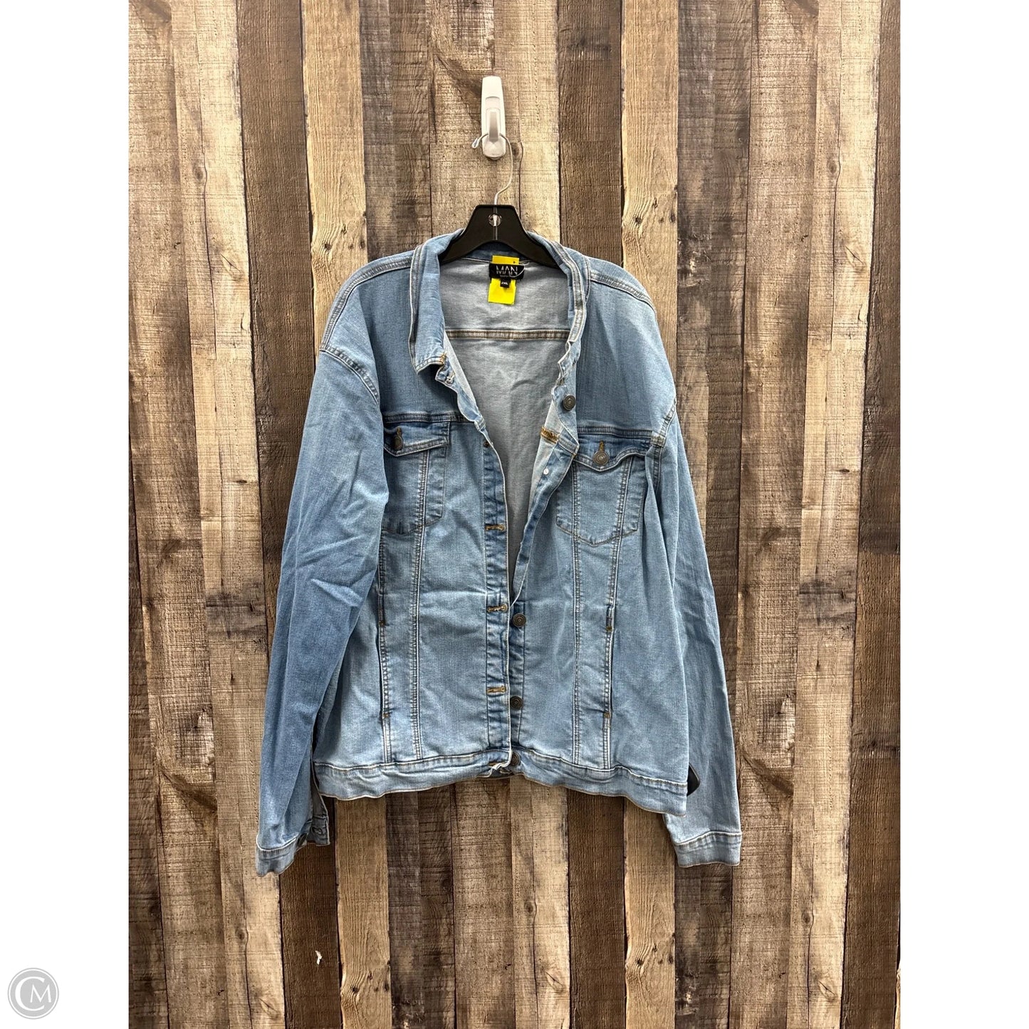 Jacket Denim By Cme In Blue Denim, Size: 2x