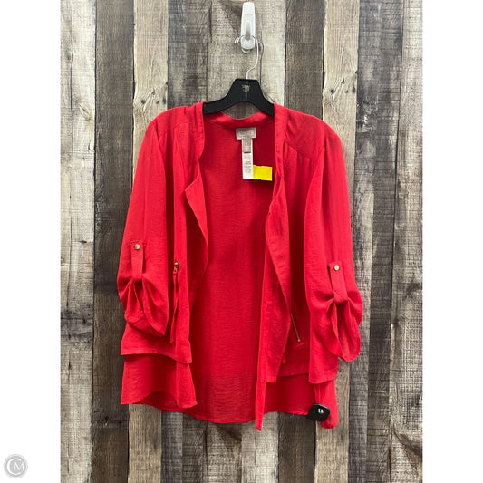 Cardigan By Chicos In Red, Size: M