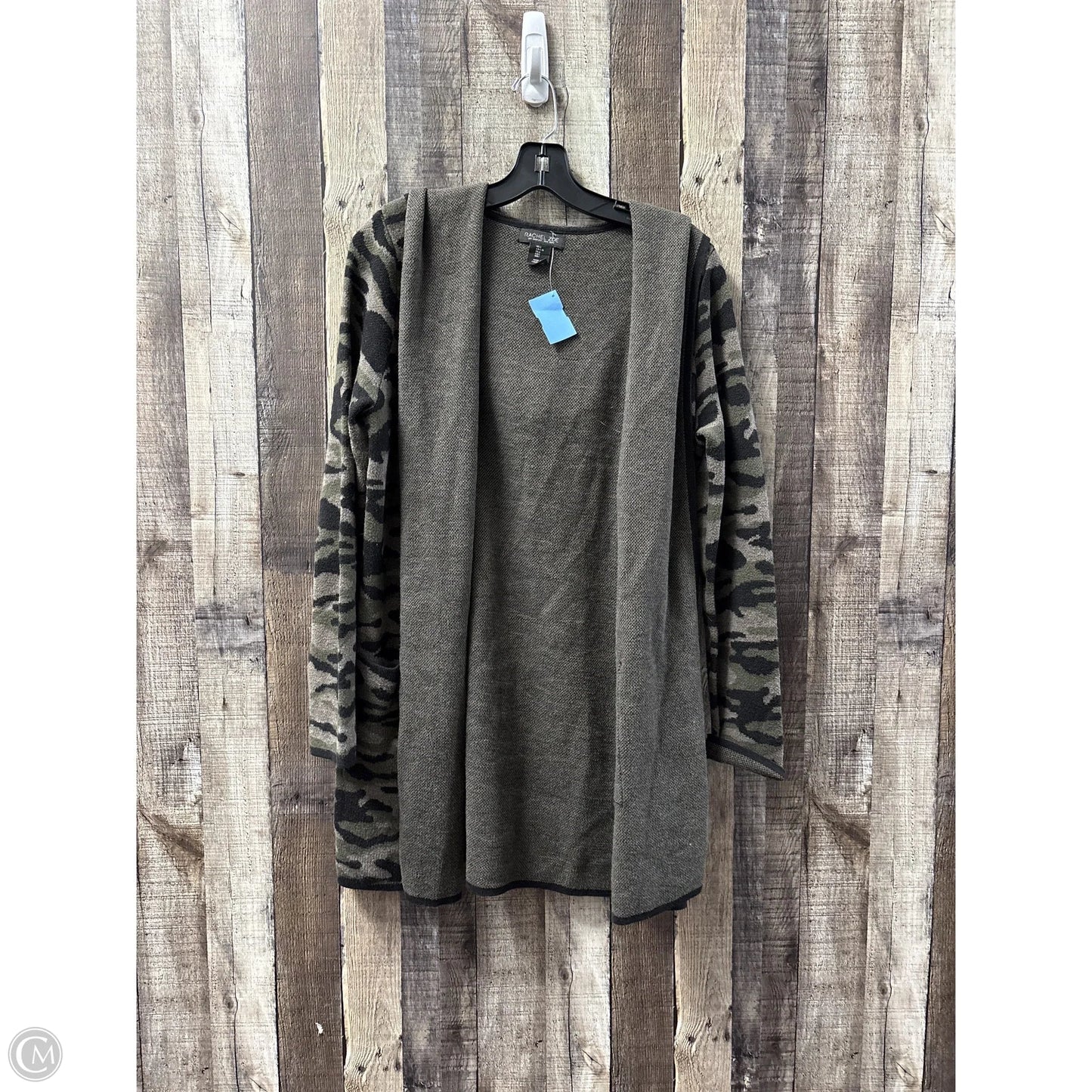 Sweater Cardigan By Rachel Zoe In Camouflage Print, Size: L