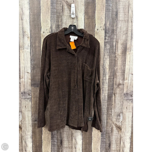 Top Long Sleeve By J. Jill In Brown, Size: Xl