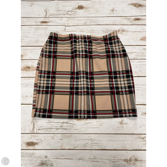 Skirt Midi By Shein In Checkered Pattern, Size: M