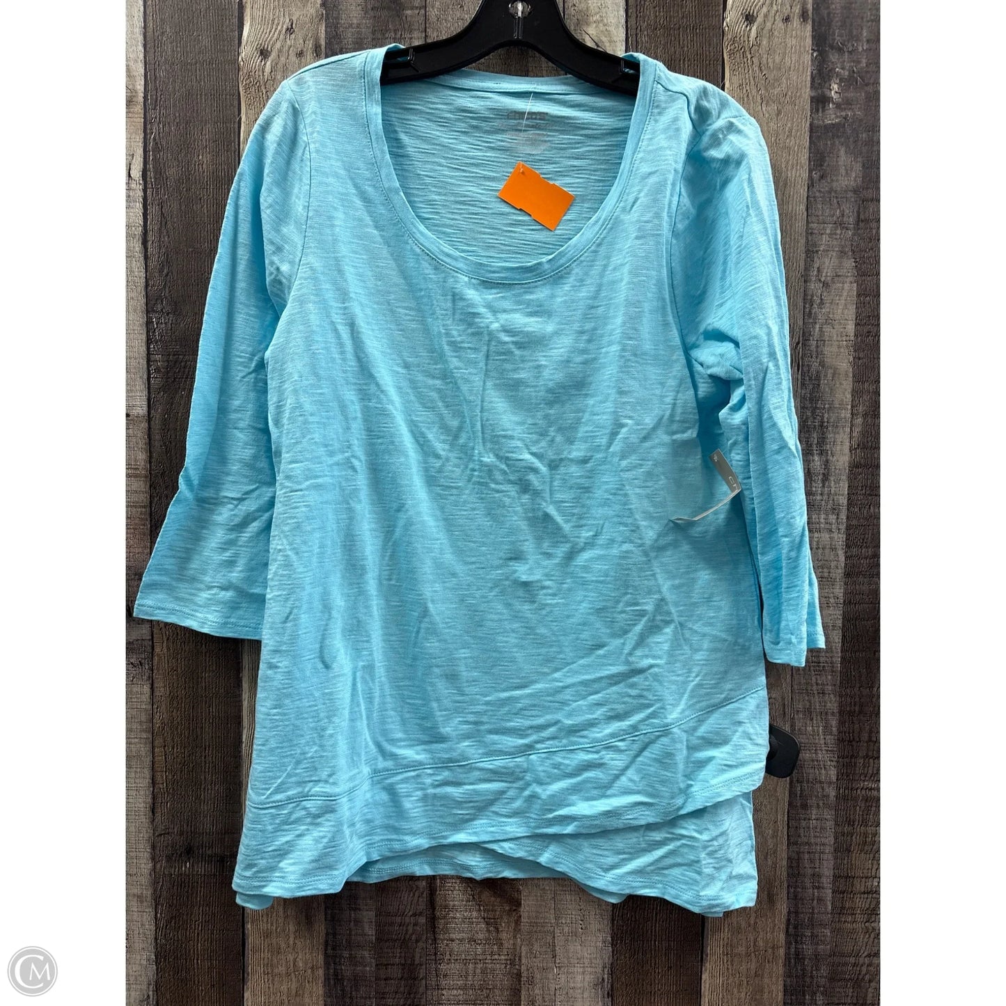 Top 3/4 Sleeve By Chicos In Blue, Size: M