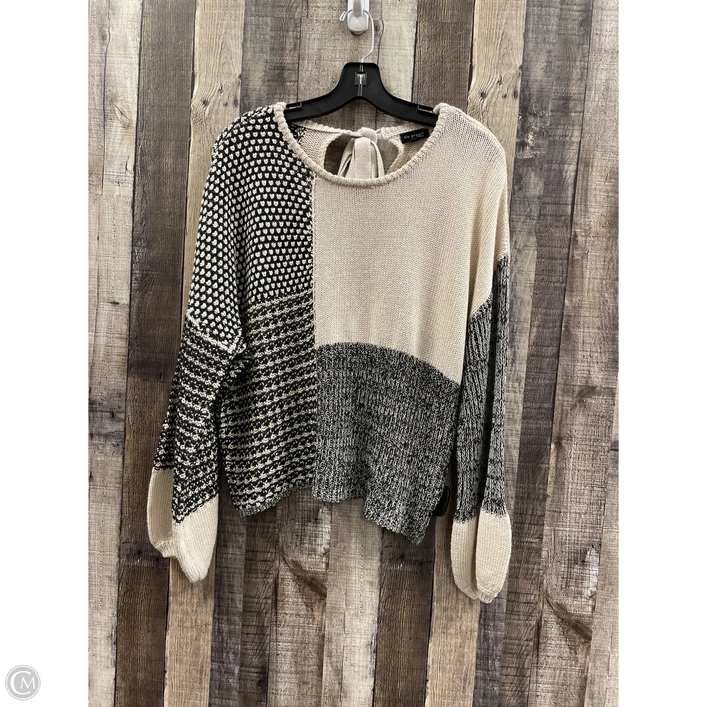 Sweater By Blu Pepper In Grey & Tan, Size: S
