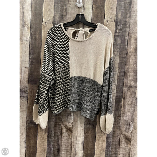 Sweater By Blu Pepper In Grey & Tan, Size: S