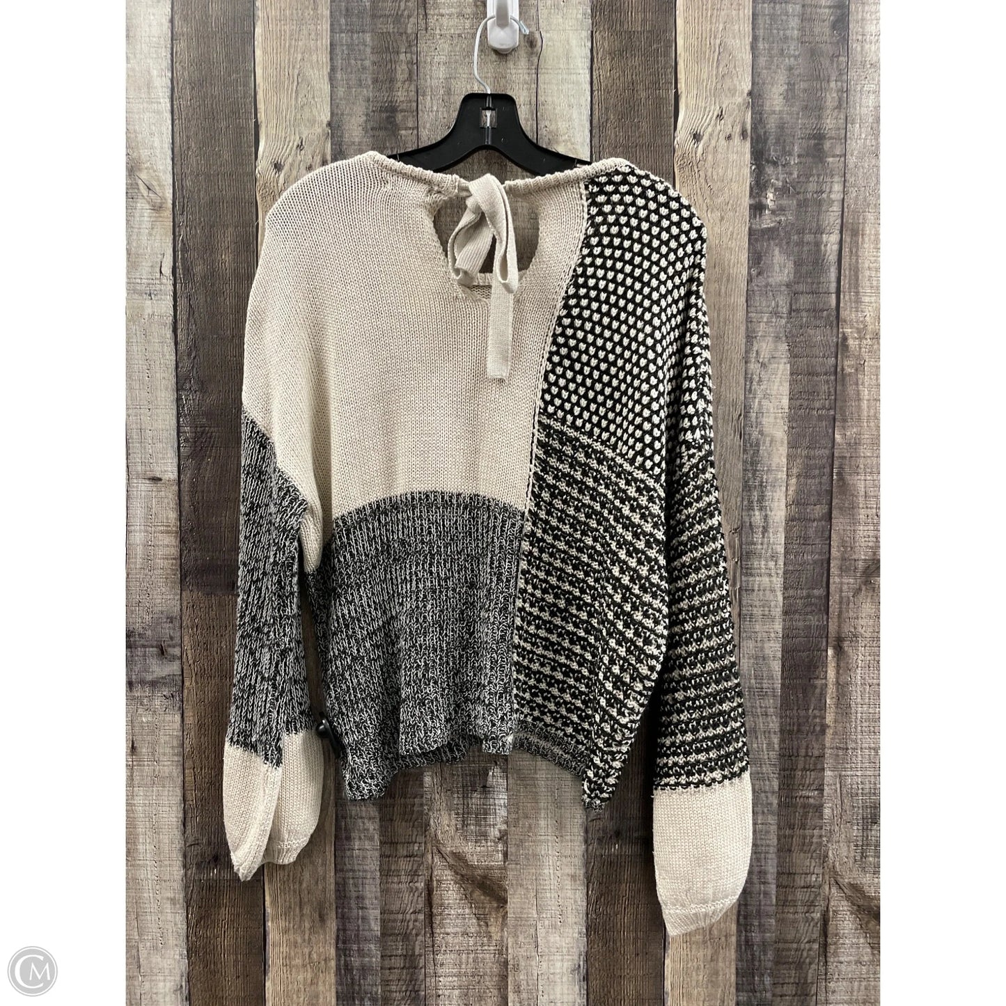 Sweater By Blu Pepper In Grey & Tan, Size: S