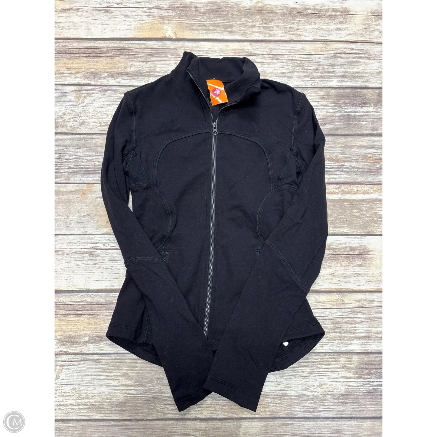 Athletic Jacket By Lululemon In Black, Size: 6