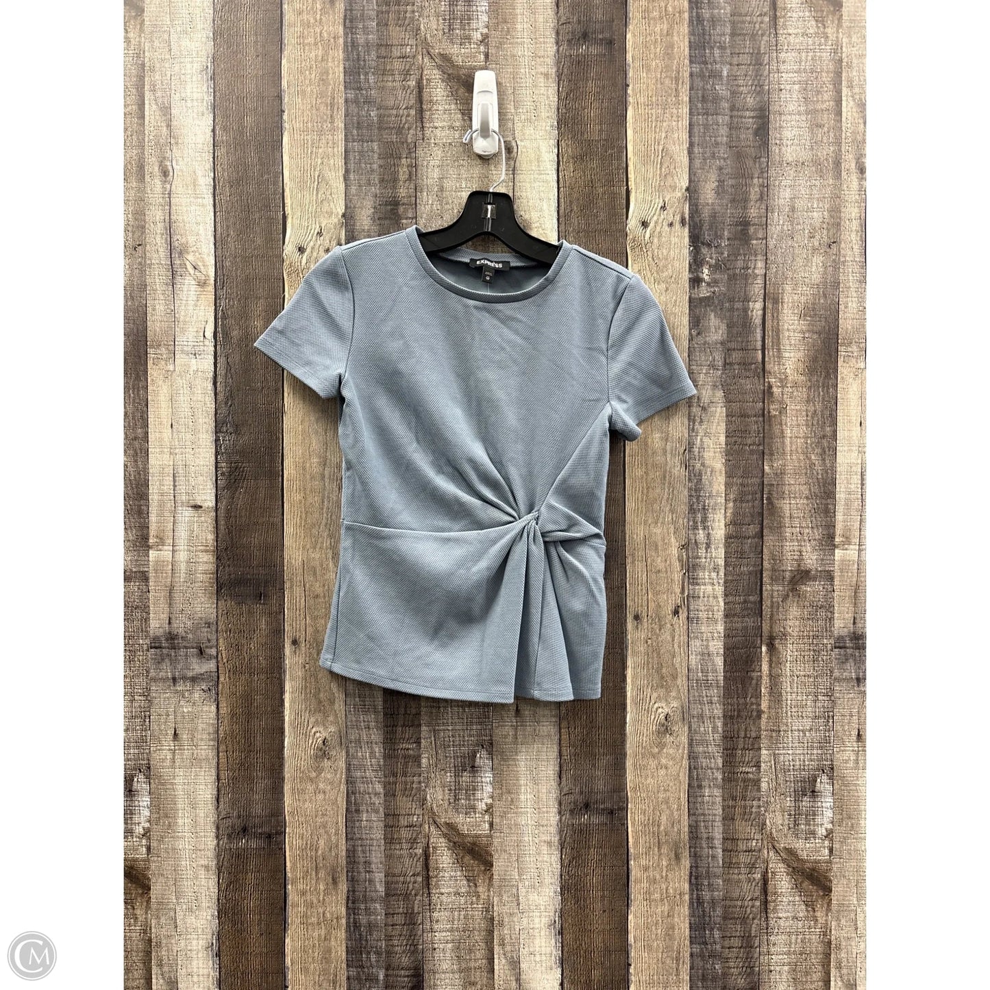 Top Short Sleeve By Express In Blue, Size: Xs