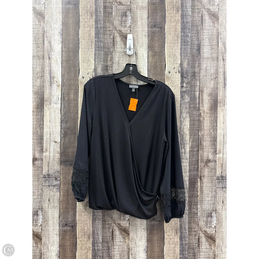 Top Long Sleeve By Cme In Black, Size: M